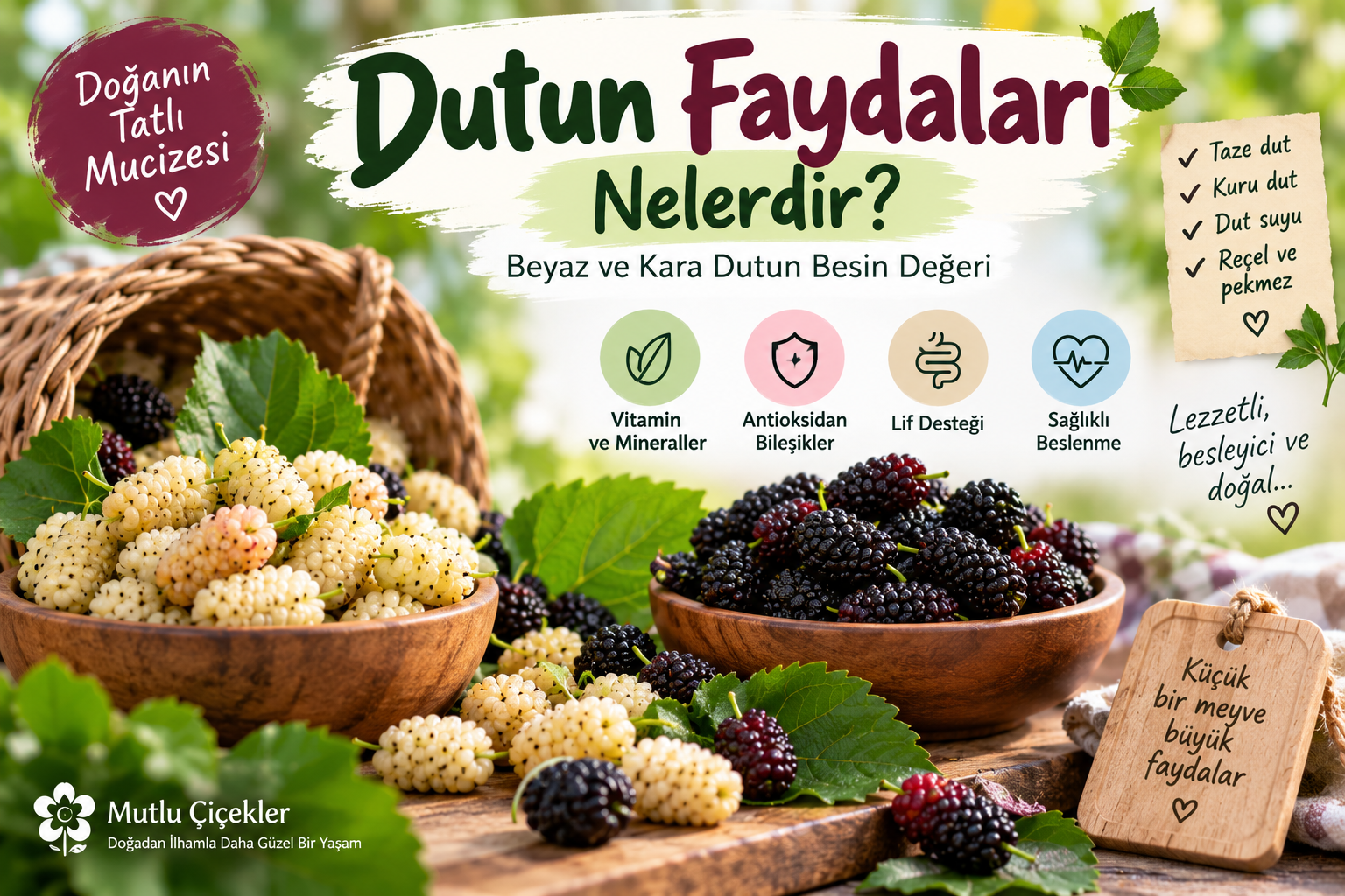 Dutun Faydaları Nelerdir? Beyaz ve Kara Dutun Besin Değeri