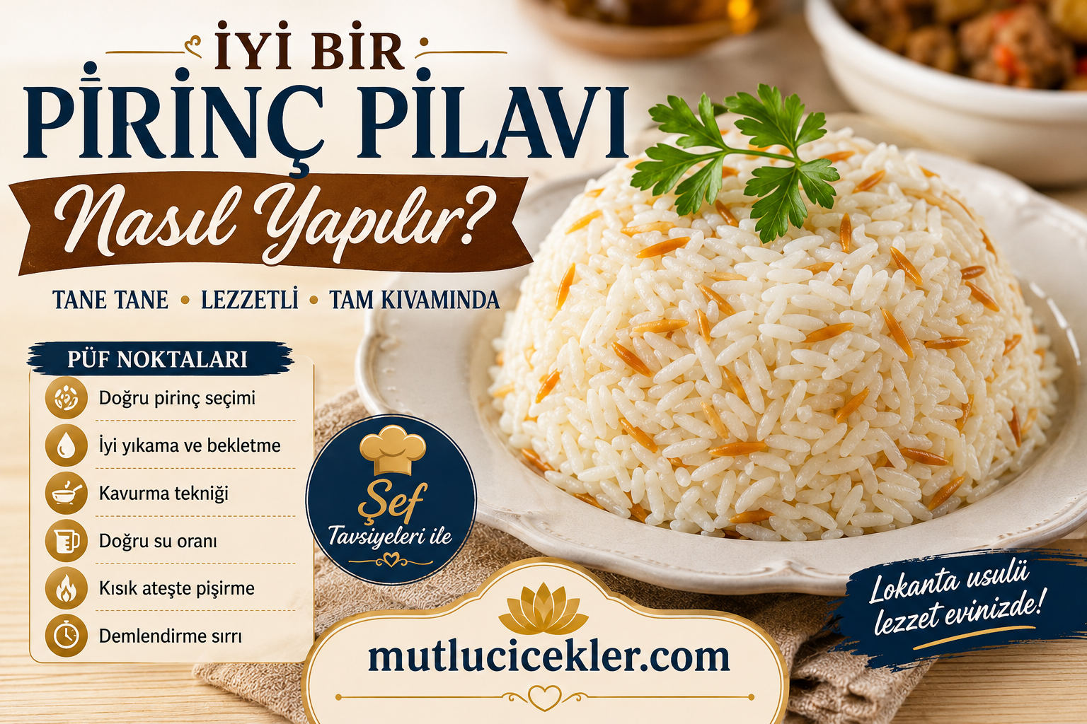 İyi Bir Pirinç Pilavı Nasıl Yapılır? Tane Tane ve Lezzetli Pilavın Sırları