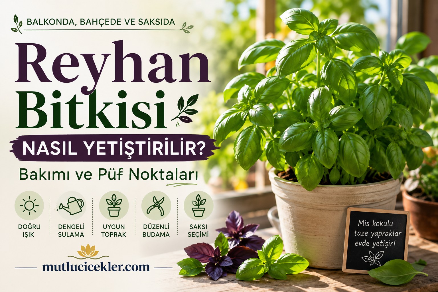 Balkonda Reyhan Yetiştirme Rehberi