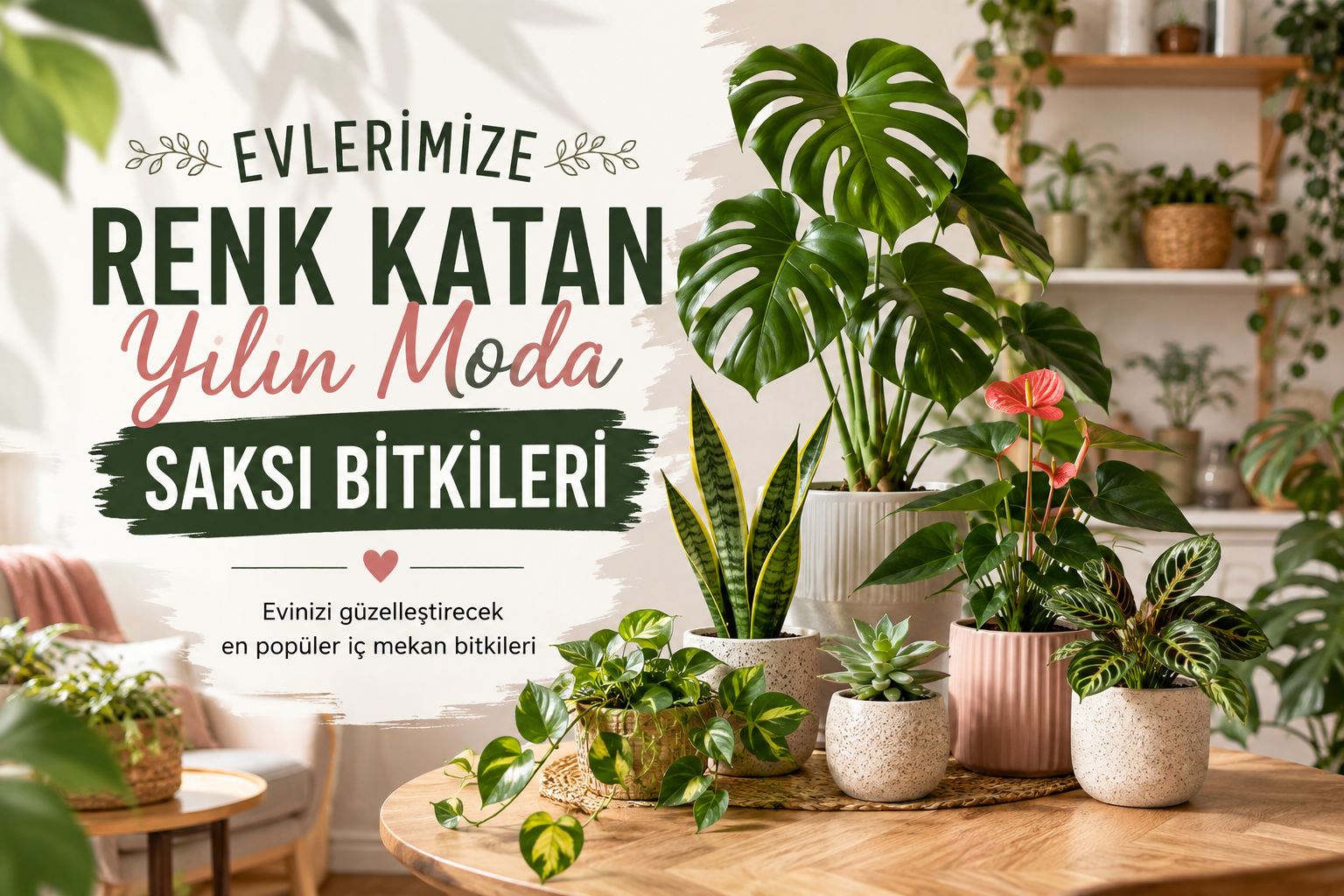 Evlerimize Renk Katan Yılın Moda Saksı Bitkileri