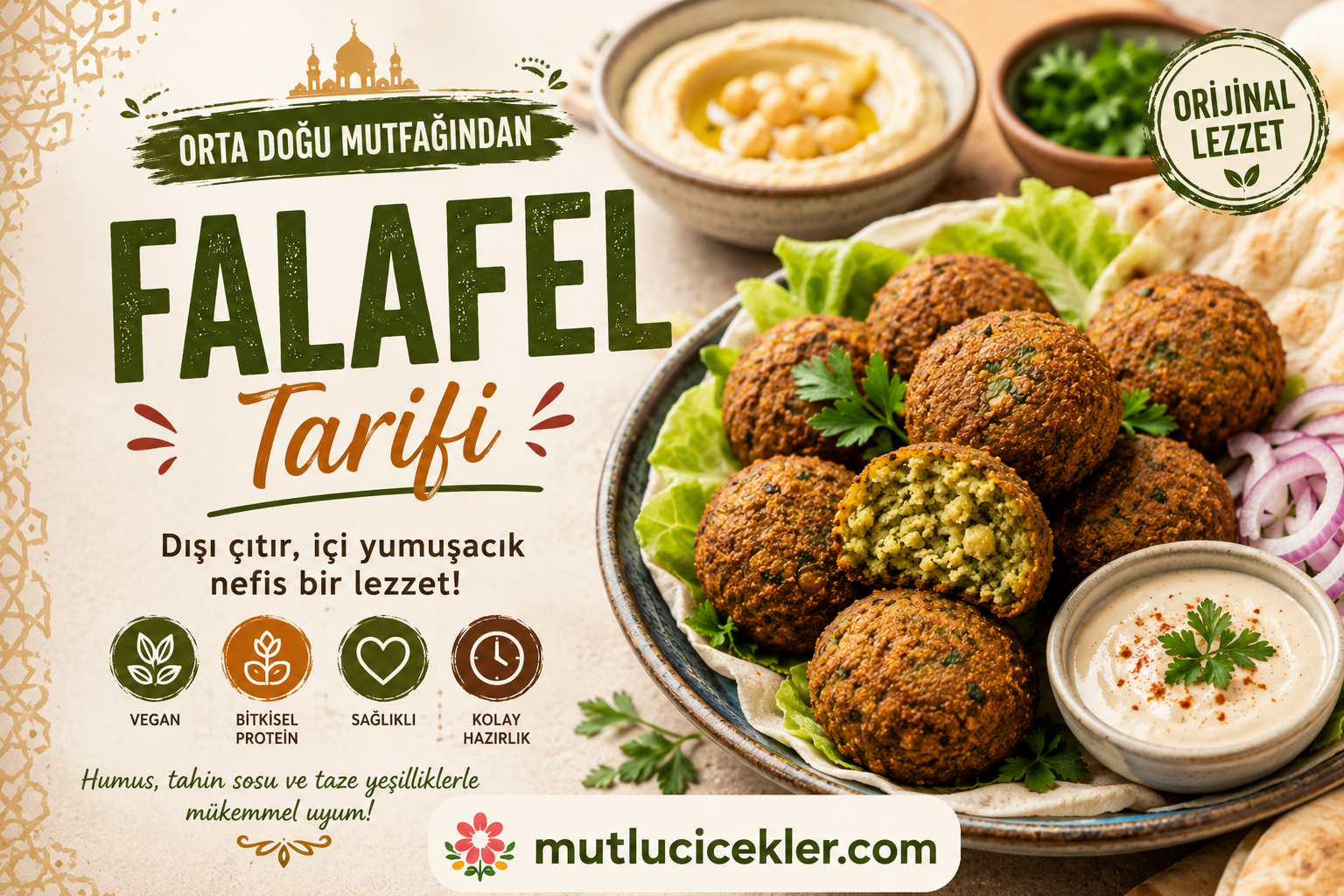 Orta Doğu Mutfağından Falafel Tarifi 🧆 | Dışı Çıtır, İçi Yumuşacık Lezzet