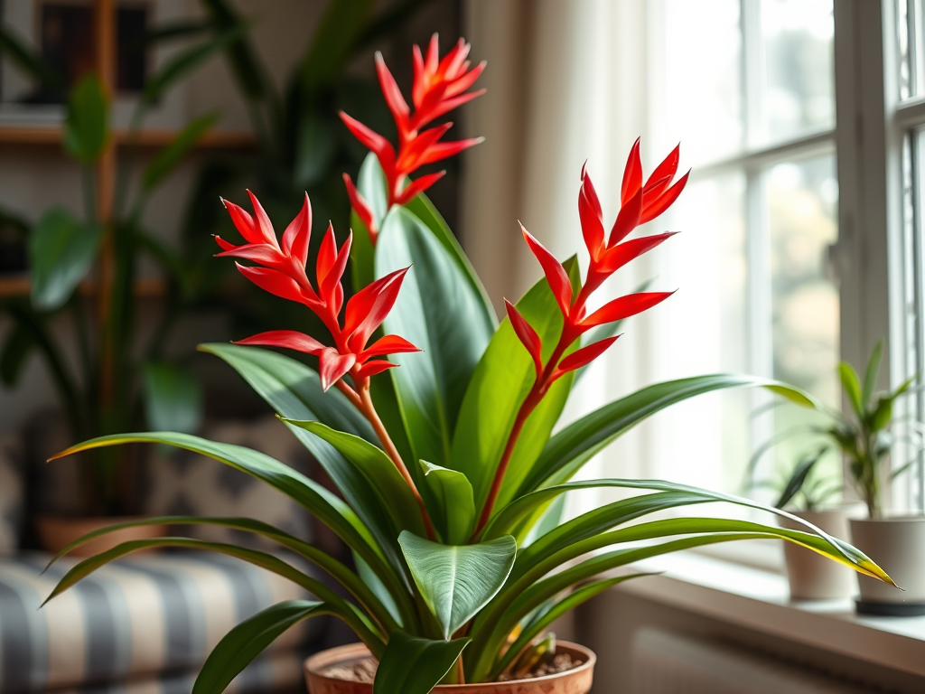 🌺 Kırmızı Guzmania Bakım Rehberi | Ev Bitkilerinin Parlayan Yıldızı