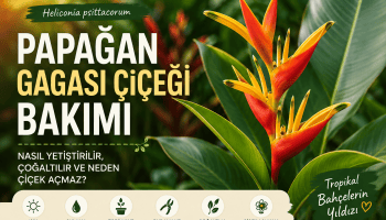 Papağan gagası çiçeği Heliconia psittacorum bakımı ve yetiştirilmesi