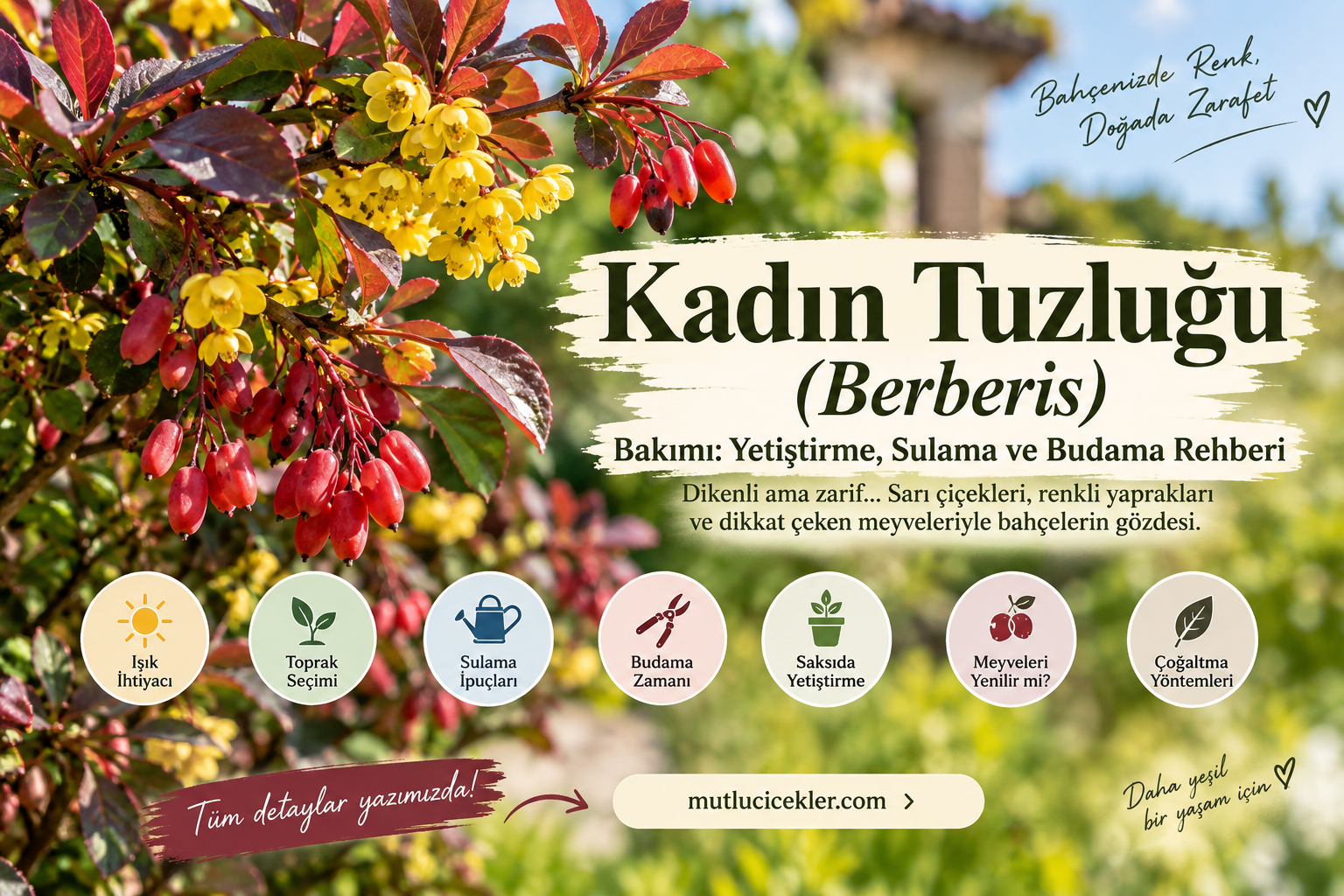 Kadın Tuzluğu (Berberis) Bakımı: Yetiştirme, Sulama ve Budama Rehberi