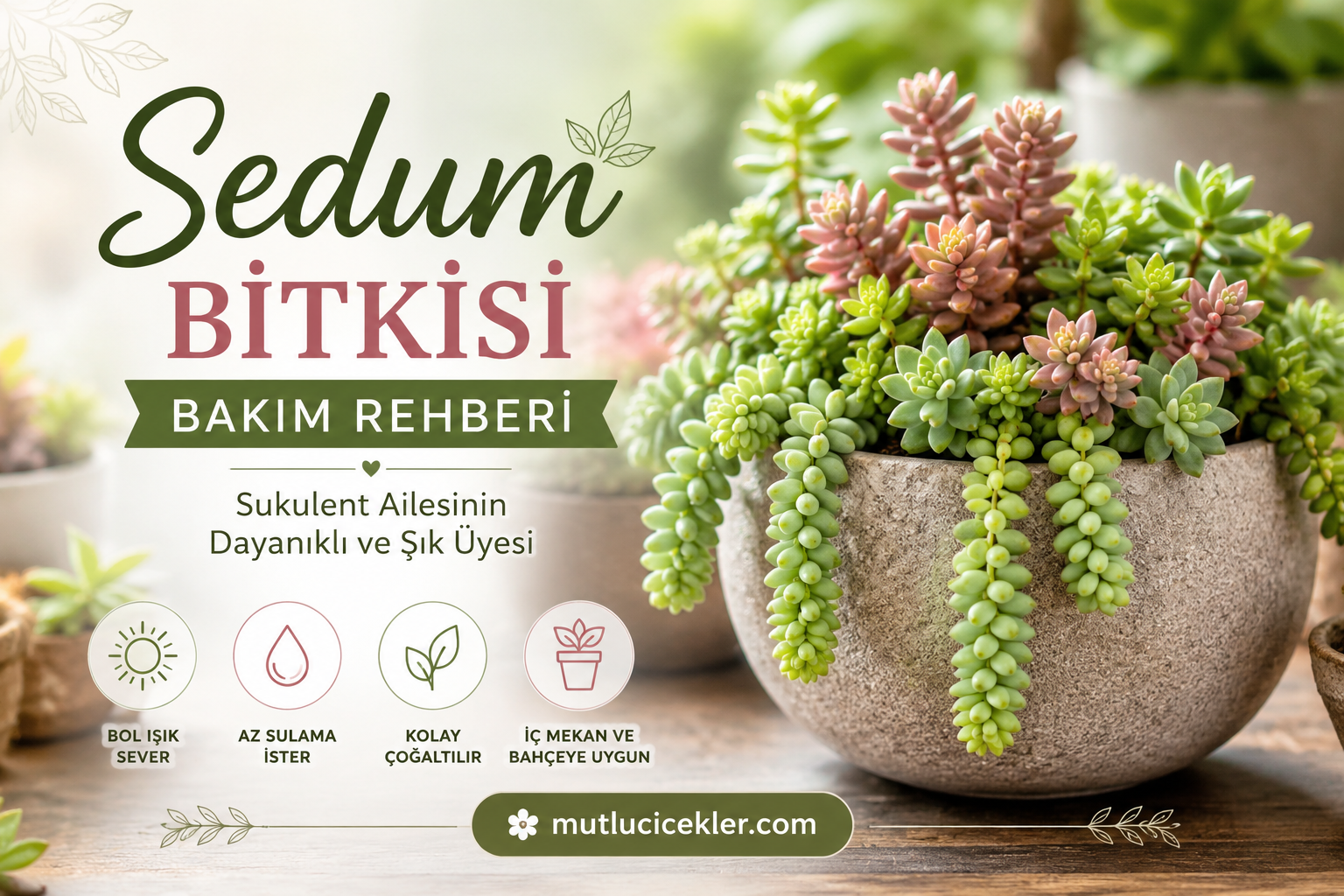 Sedum Bitkisi Bakım Rehberi: Sukulent Ailesinin Dayanıklı ve Şık Üyesi