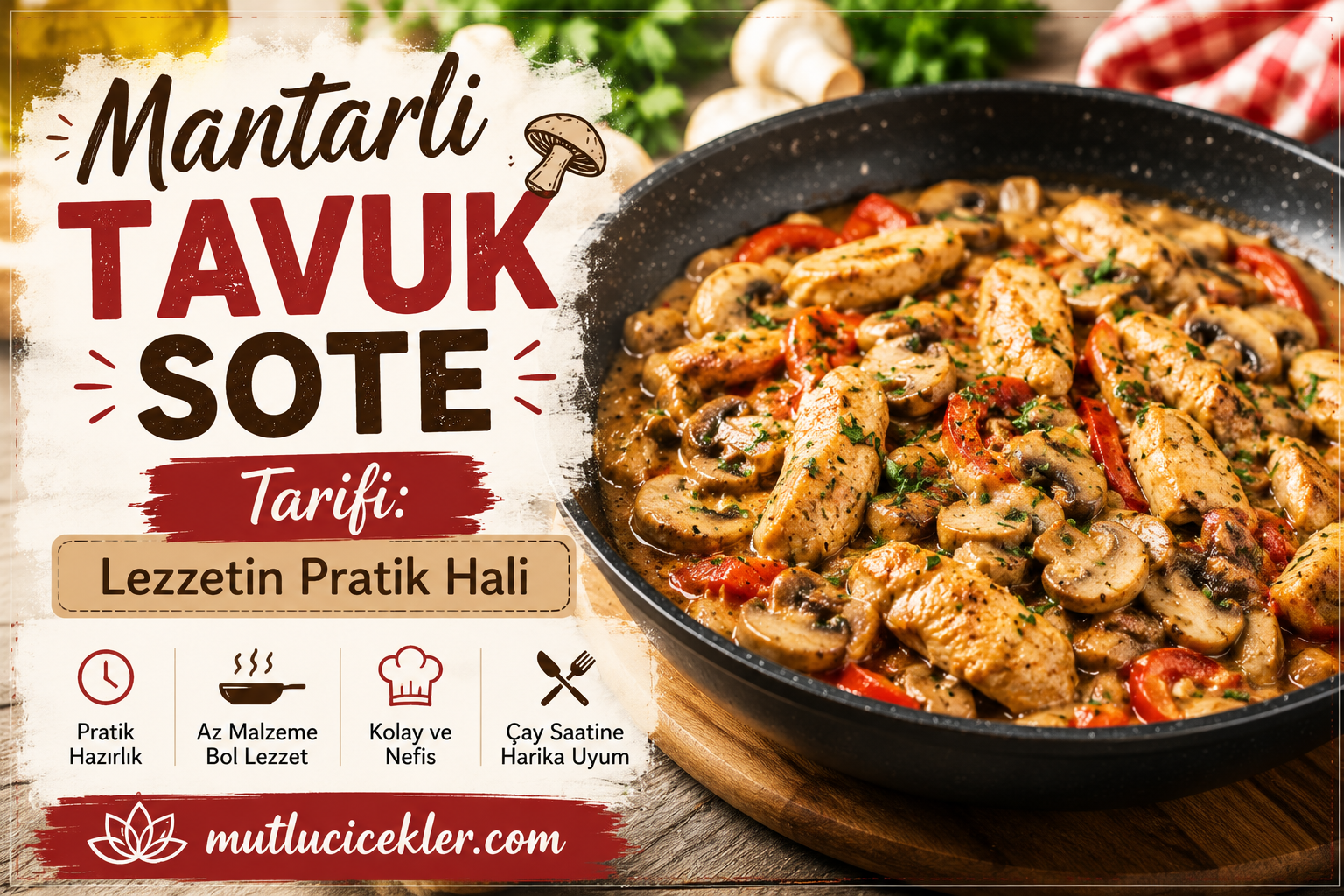 Mantarlı Tavuk Sote Tarifi: Lezzetin Pratik Hali 🍗