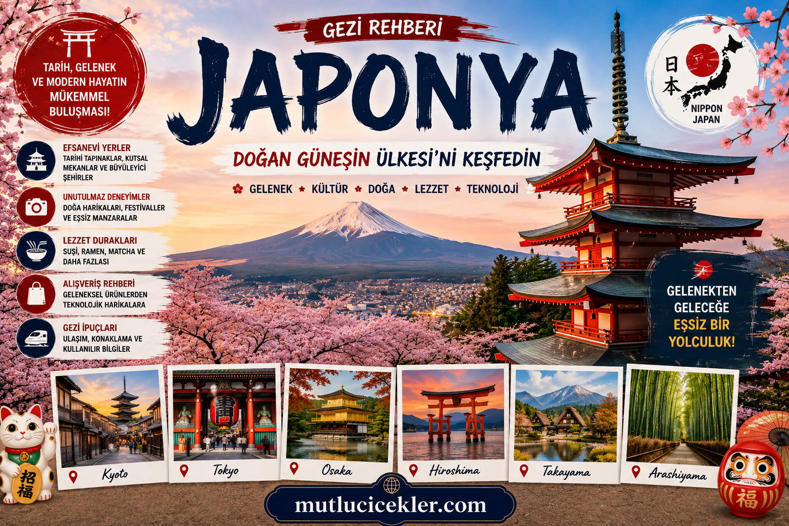 Japonya Gezi Rehberi: Doğan Güneşin Ülkesi’ni Keşfedin 🌸