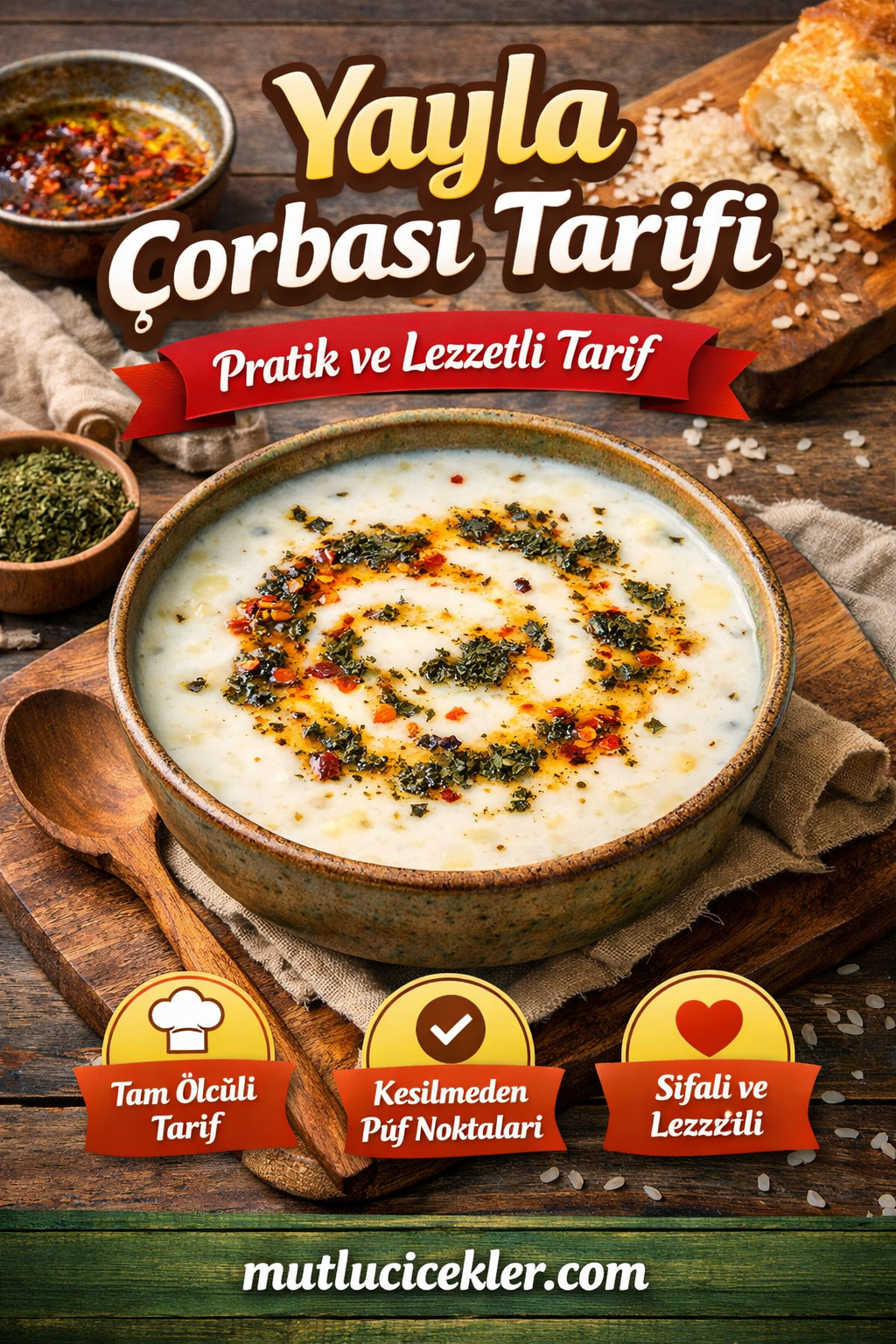 🥣 Yayla Çorbası Tarifi (Tam Ölçülü, Püf Noktalı, Geleneksel Lezzet)