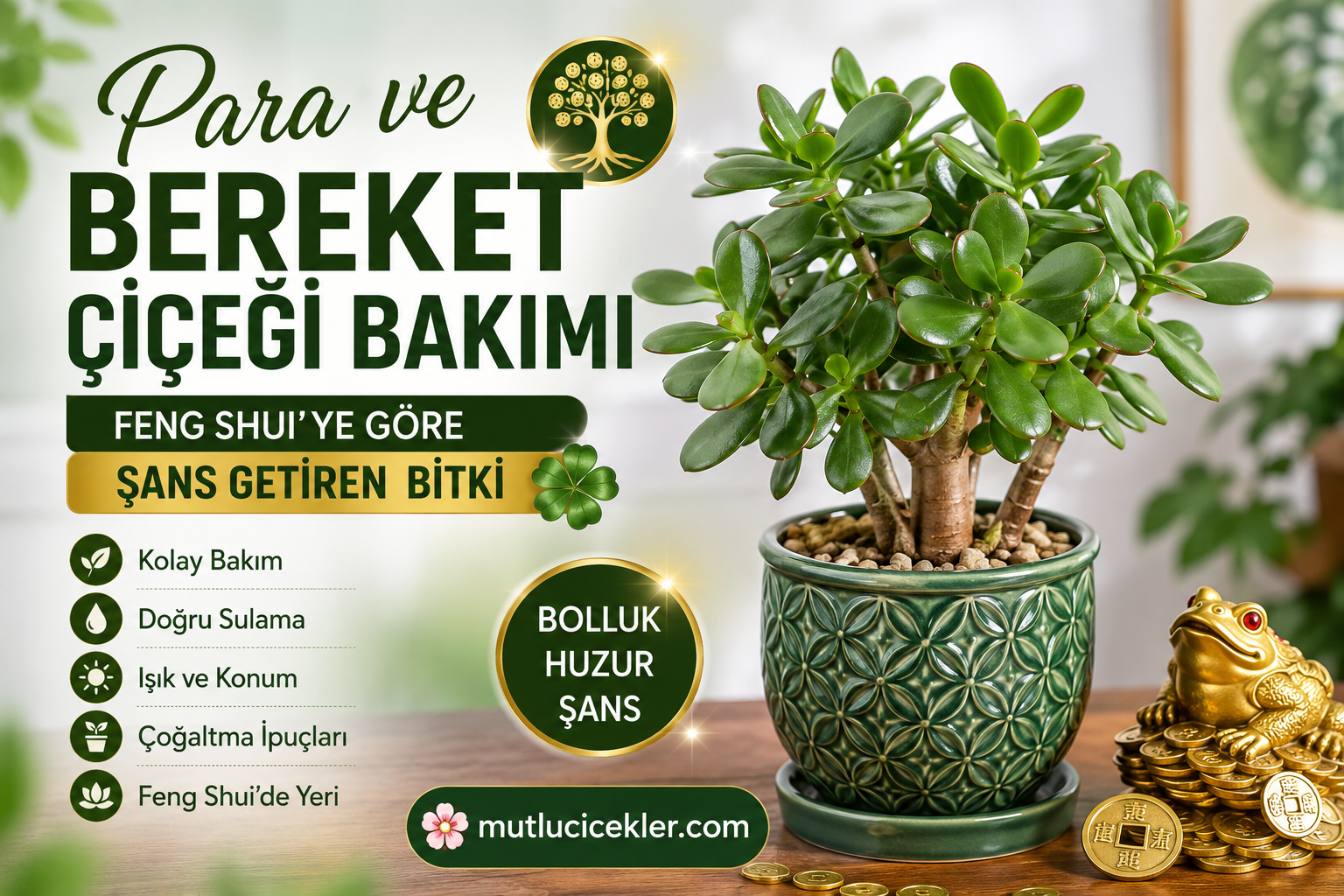Para ve Bereket Çiçeği Bakımı: Feng Shui’ye Göre Şans Getiren Bitki 🌿💰