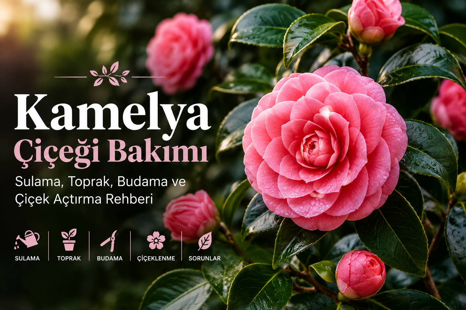 🌺 Kamelya Çiçeği Bakımı: Sulama, Toprak, Budama ve Çiçek Açtırma Rehberi