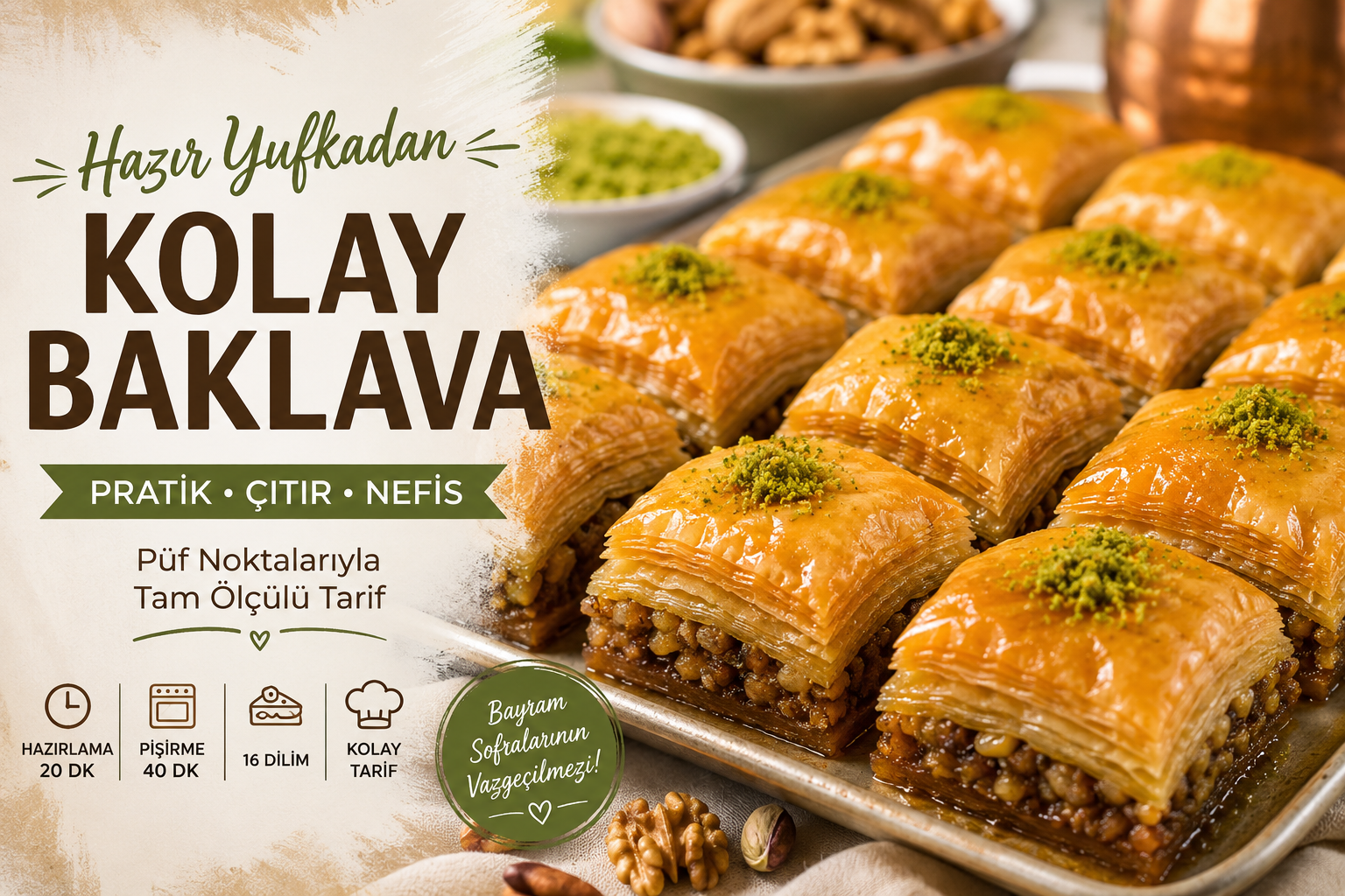 Hazır Yufkadan Kolay Baklava Tarifi | Çıtır ve Pratik Ev Baklavası