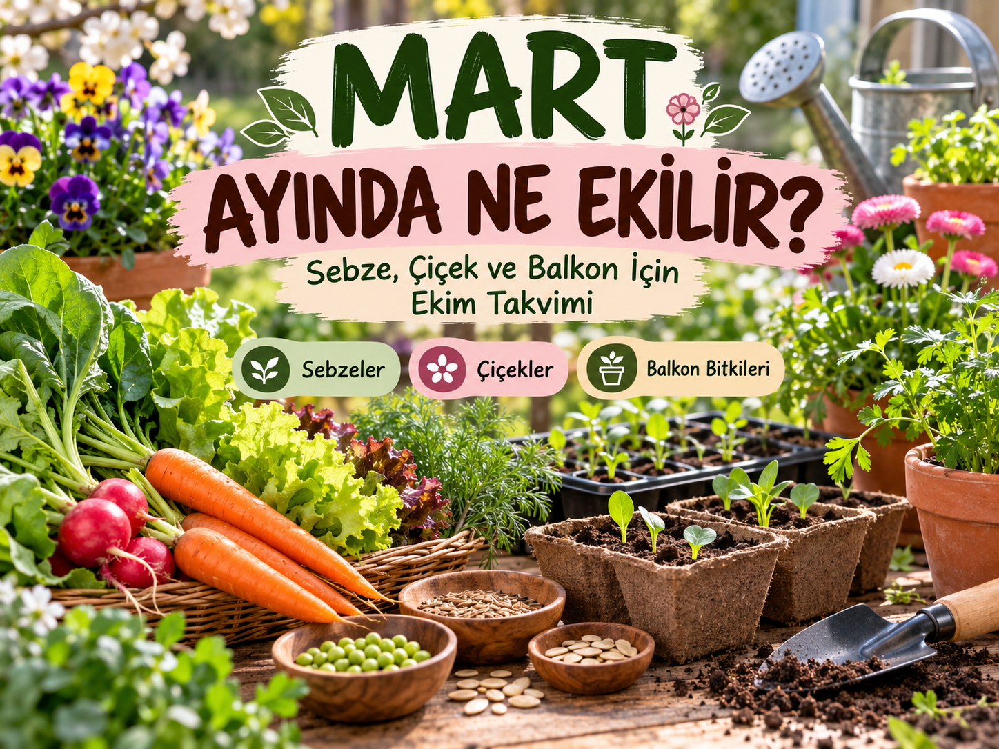 Mart Ayında Ne Ekilir? Sebze, Çiçek ve Balkon İçin Ekim Takvimi