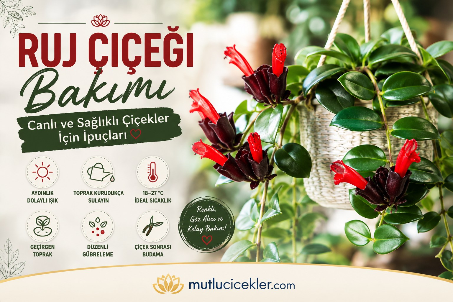 Ruj Çiçeği Bakımı İçin İpuçları