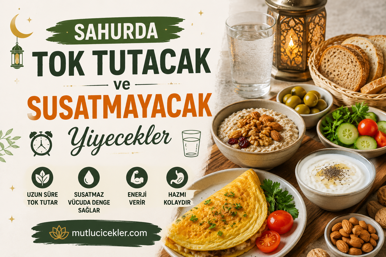 Sahurda Tok Tutacak ve Susatmayacak Yiyecekler