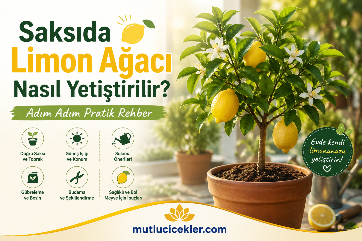 Saksıda Limon Ağacı Nasıl Yetiştirilir? 🍋