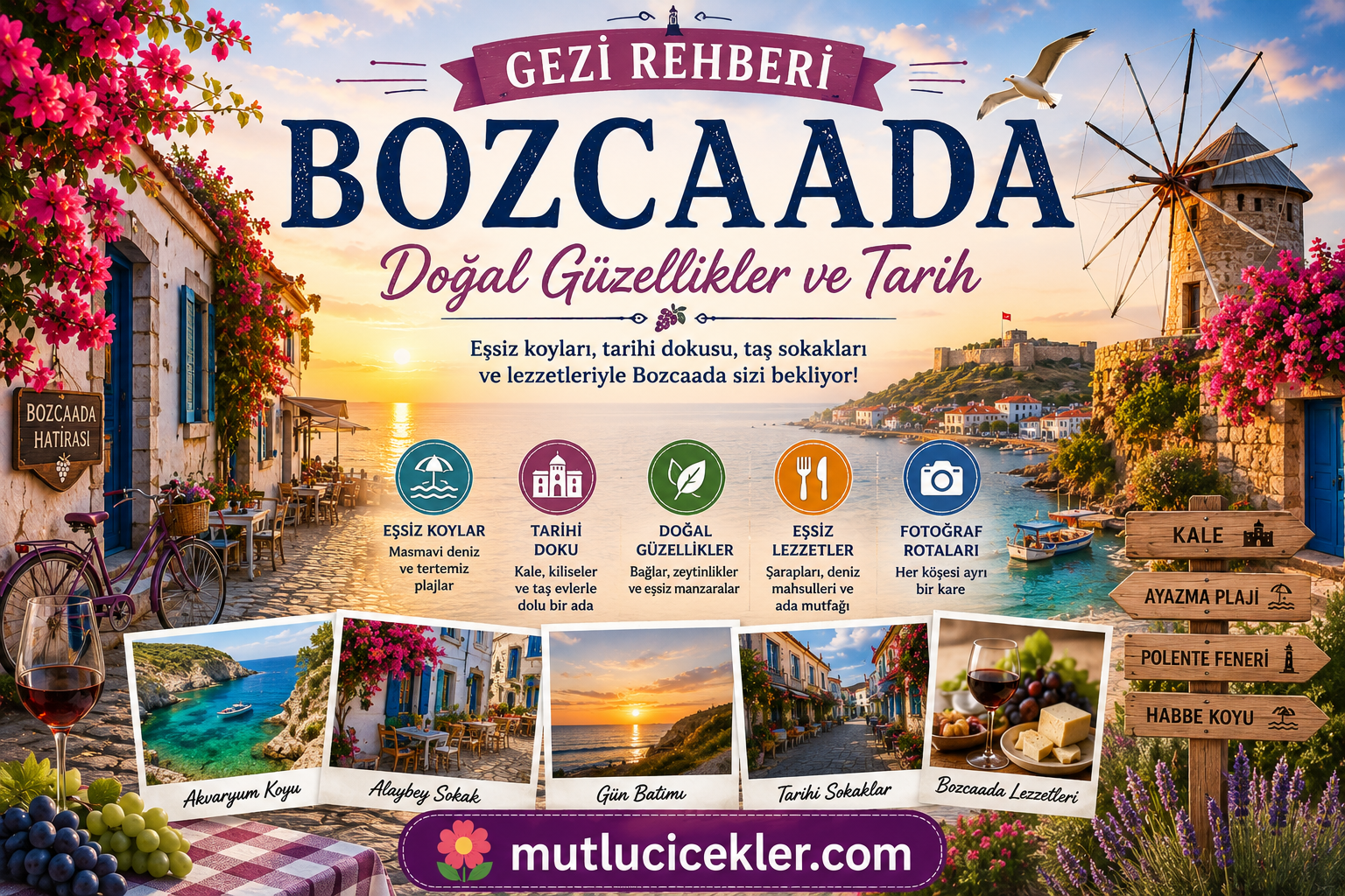 Bozcaada Gezi Rehberi: Doğal Güzellikler ve Tarih