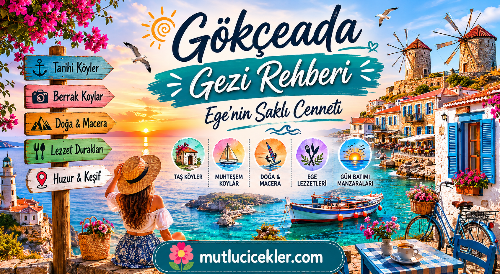 🌊 Gökçeada Gezi Rehberi: Ege’nin Saklı Cennetinde Unutulmaz Bir Yolculuk