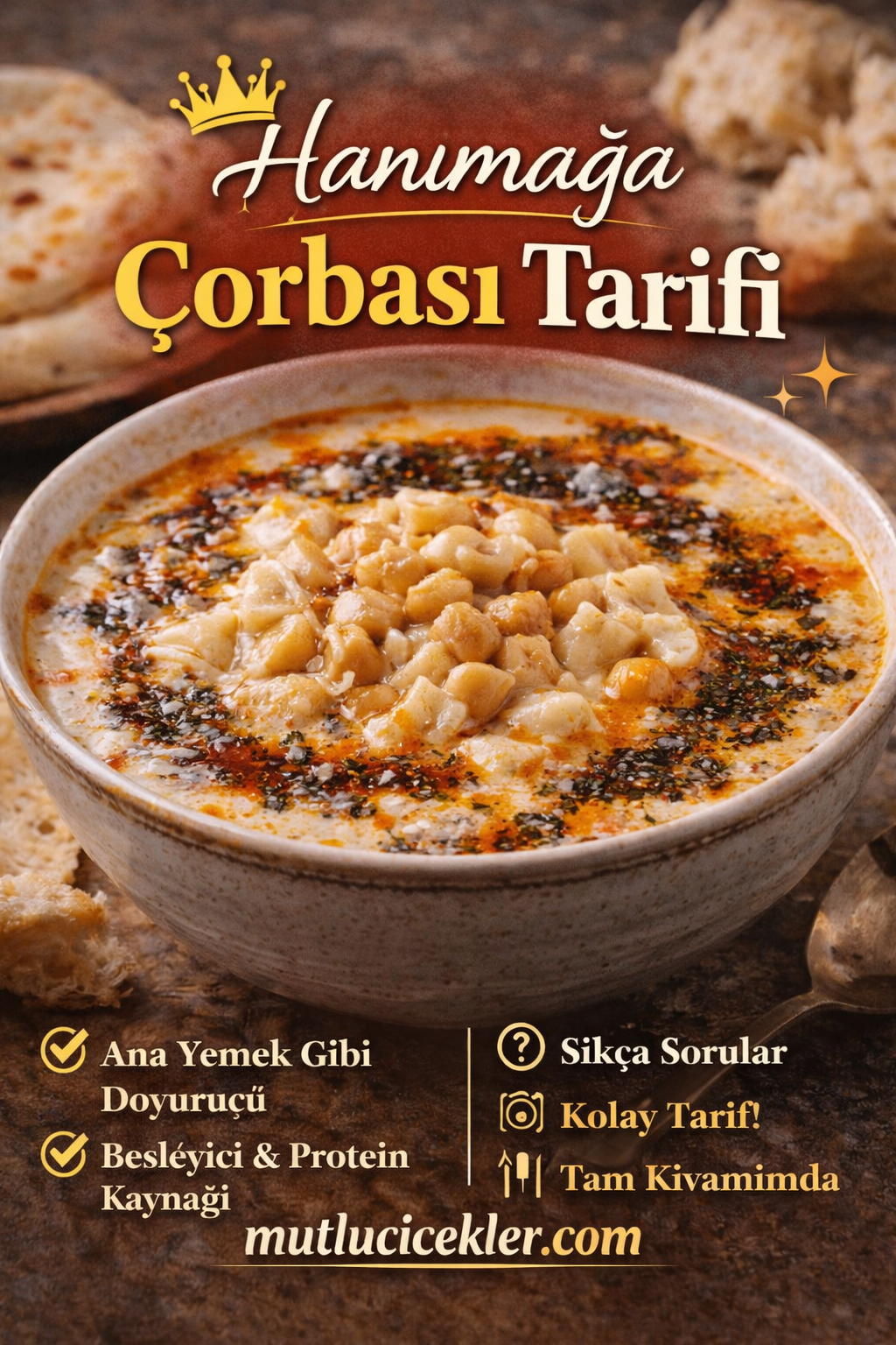 👑 Hanımağa Çorbası Tarifi (Geleneksel, Doyurucu ve Besleyici Lezzet)