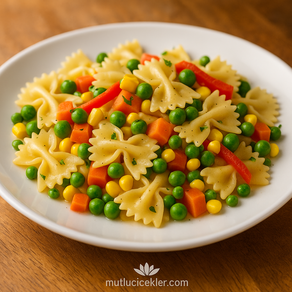 🍅 Garnitürlü Makarna Tarifi: Renkli, Pratik ve Lezzet Dolu