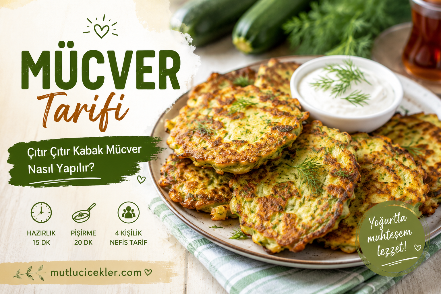Mücver Tarifi 🥒 | Çıtır Çıtır Kabak Mücver Nasıl Yapılır?