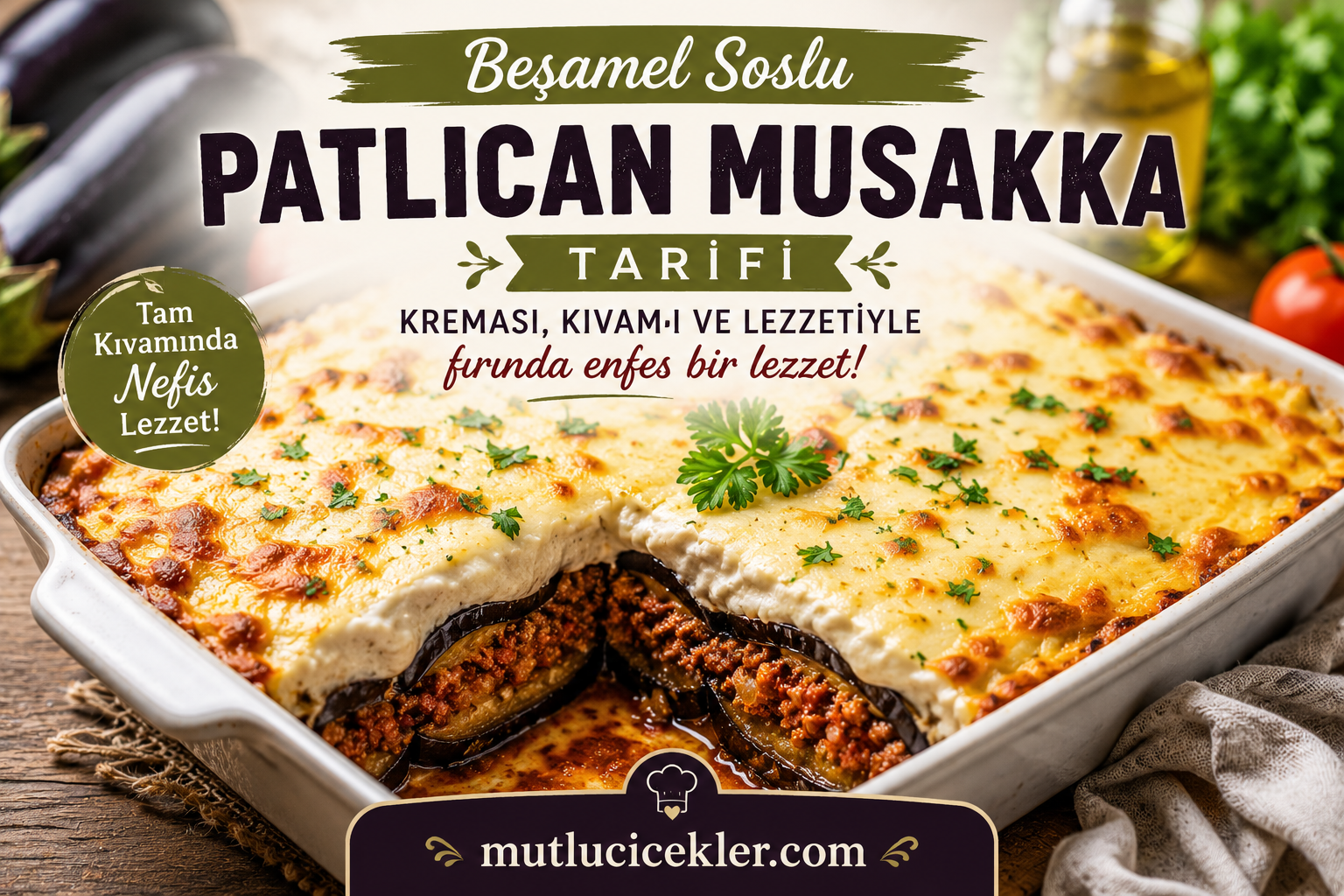 Beşamel Soslu Patlıcan Musakka Tarifi: Fırında Tam Kıvamında Lezzet