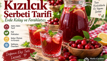 Ev yapımı kızılcık şerbeti tarifi ve taze kızılcıklar