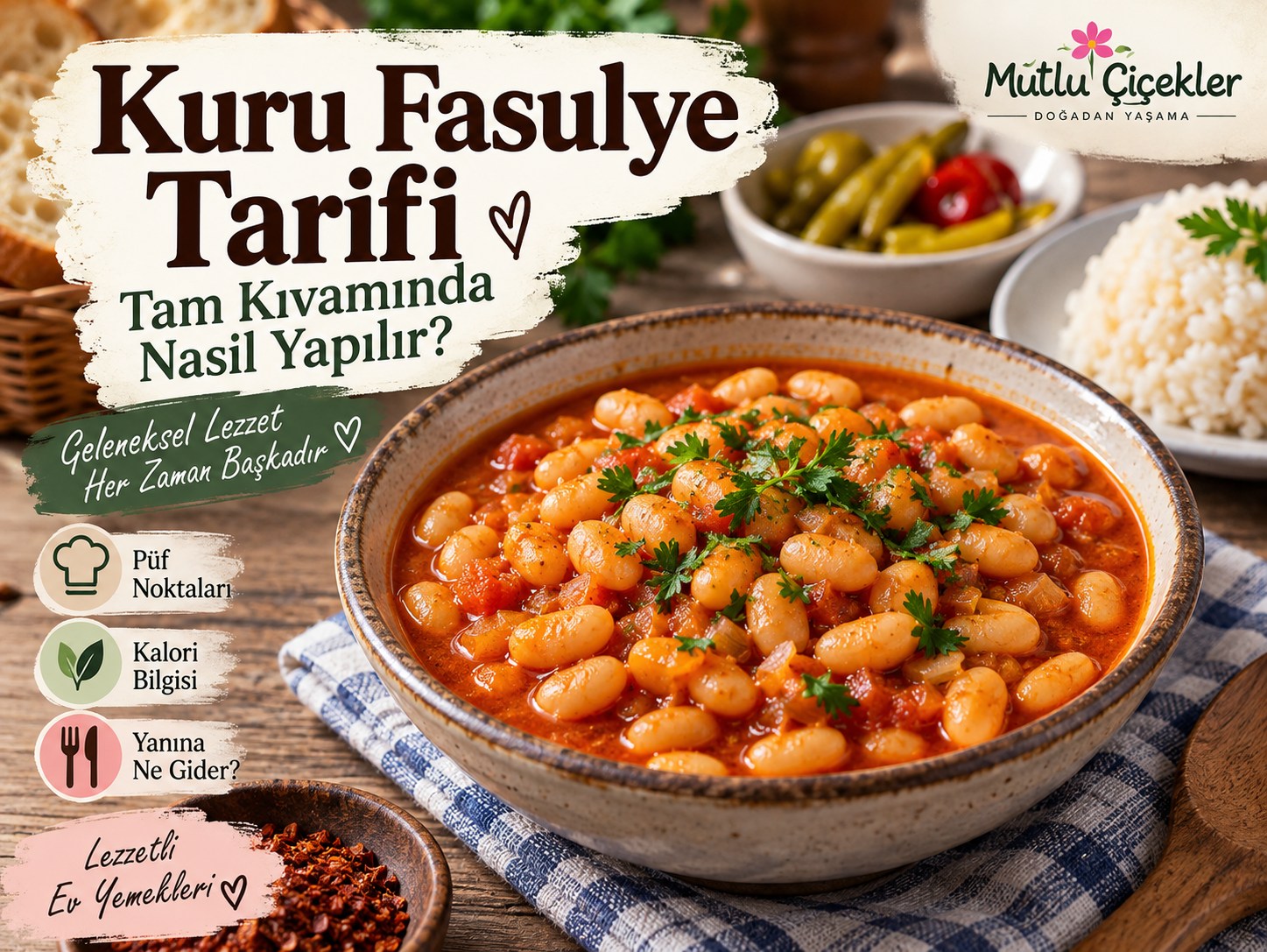Tam kıvamında geleneksel kuru fasulye tarifi