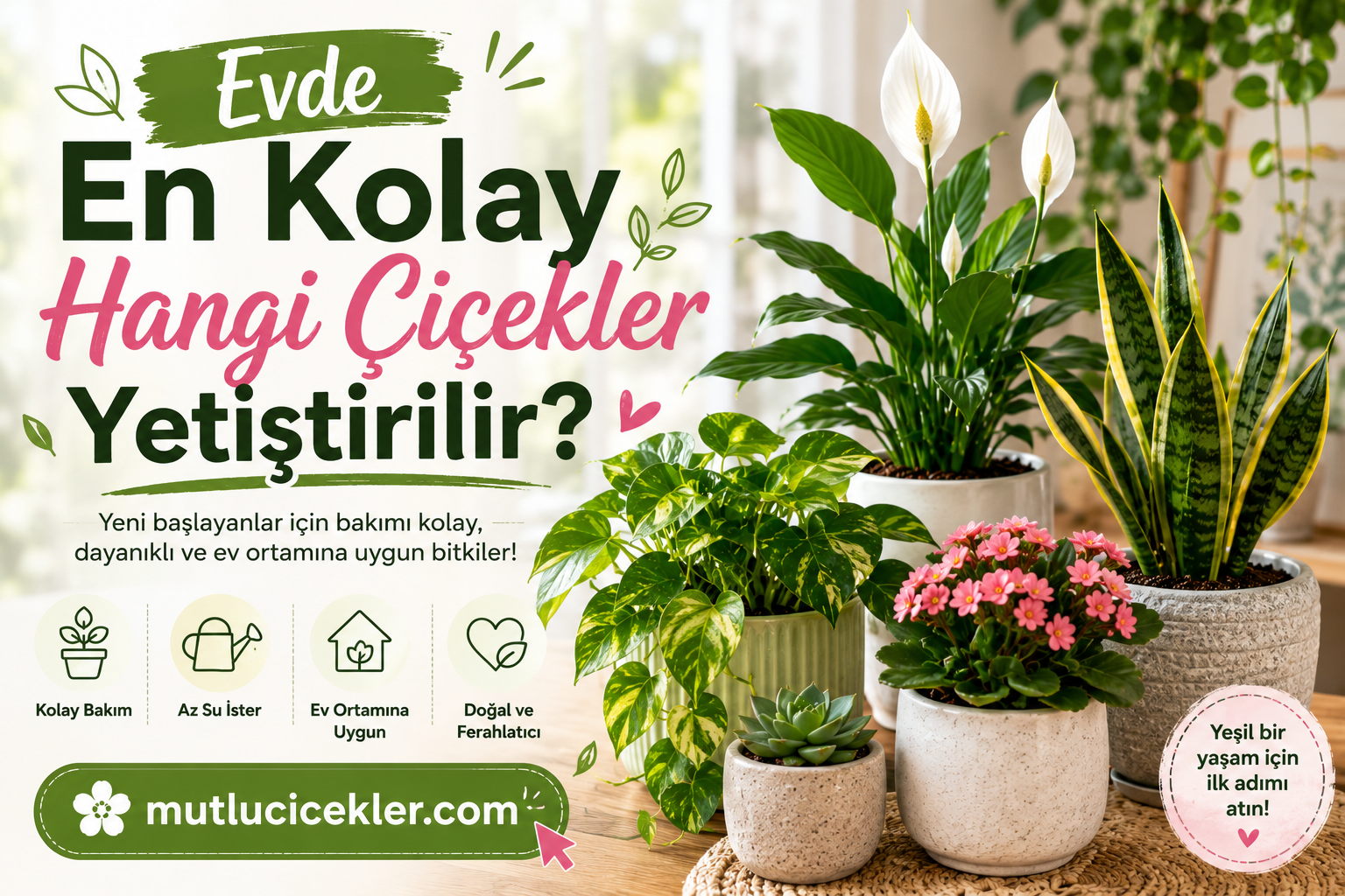 Evde En Kolay Hangi Çiçekler Yetiştirilir? 🌿