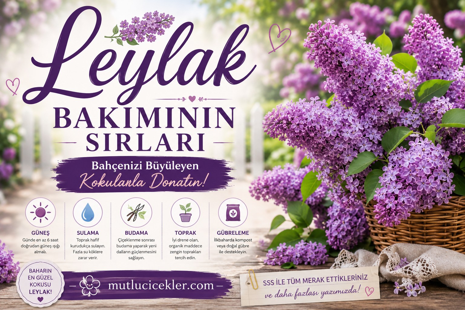 Leylak bakımı ve büyüleyici kokular