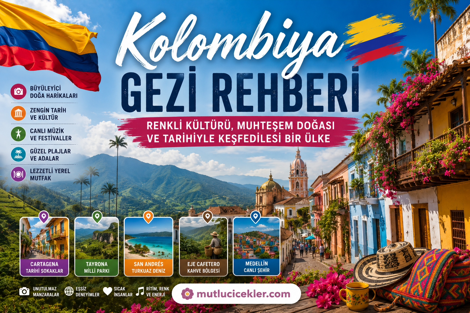 Kolombiya Gezi Rehberi: Renkli Kültürü, Muhteşem Doğası ve Tarihiyle Keşfedilesi Bir Ülke