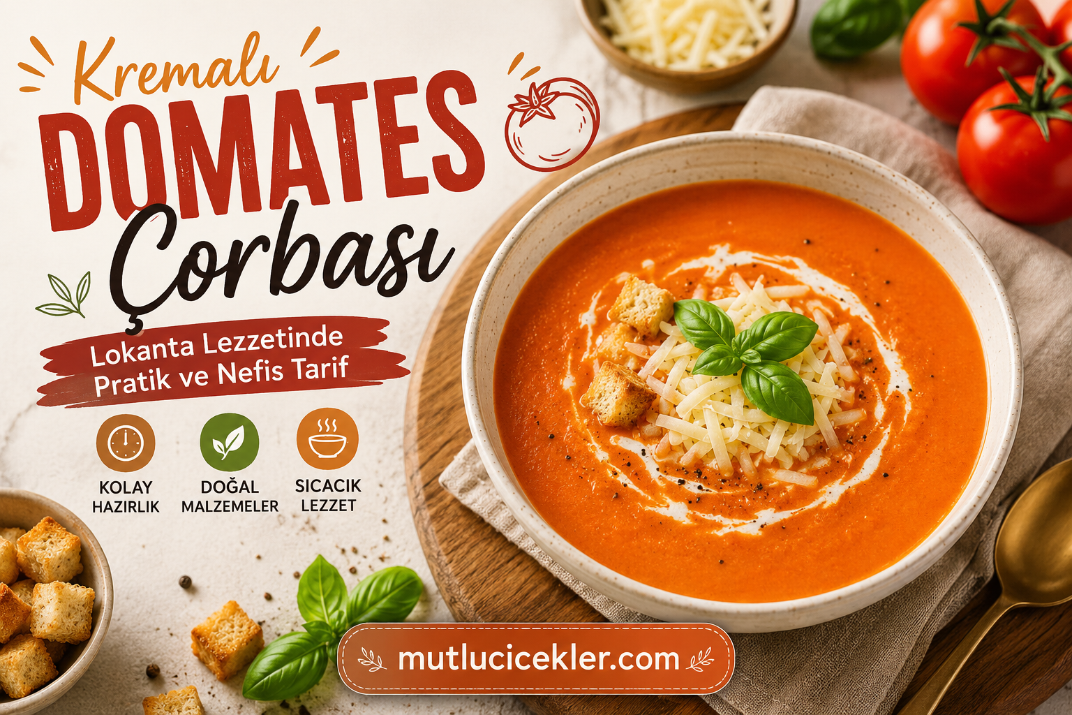 Kremalı Domates Çorbası Tarifi 🍅🥣 | Lokanta Lezzetinde Pratik ve Nefis Çorba