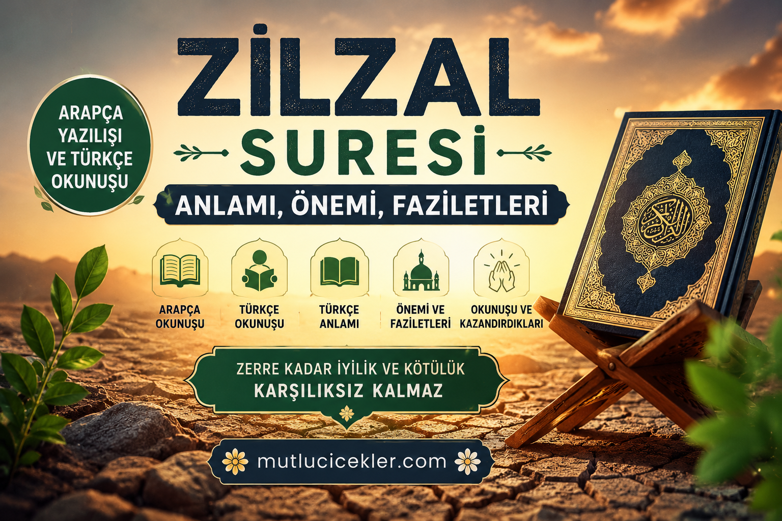Zilzal Suresi Türkçe Okunuşu, Arapça Yazılışı, Anlamı ve Faziletleri