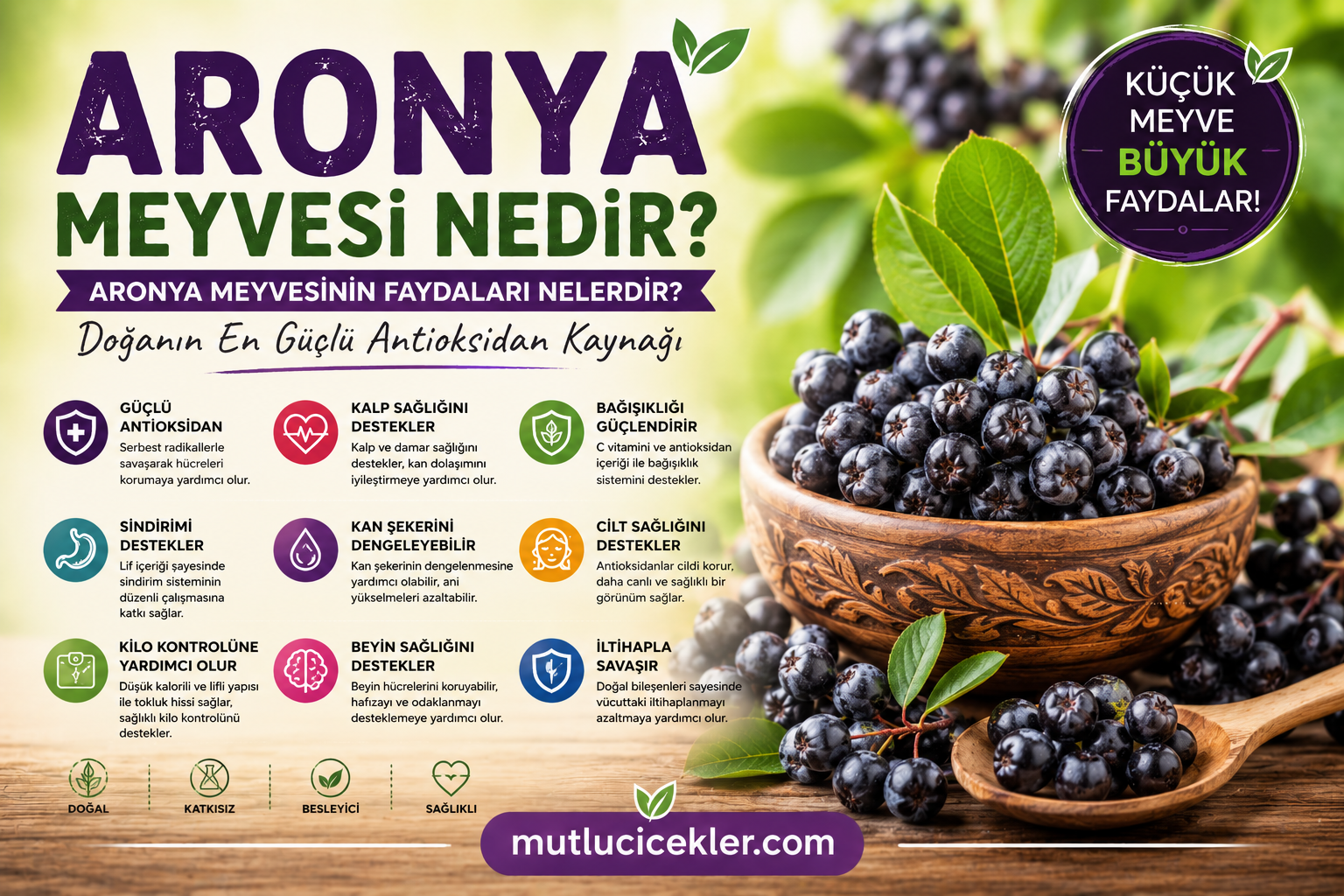 🫐 Aronya Meyvesi Nedir? Aronya Meyvesinin Faydaları Nelerdir?