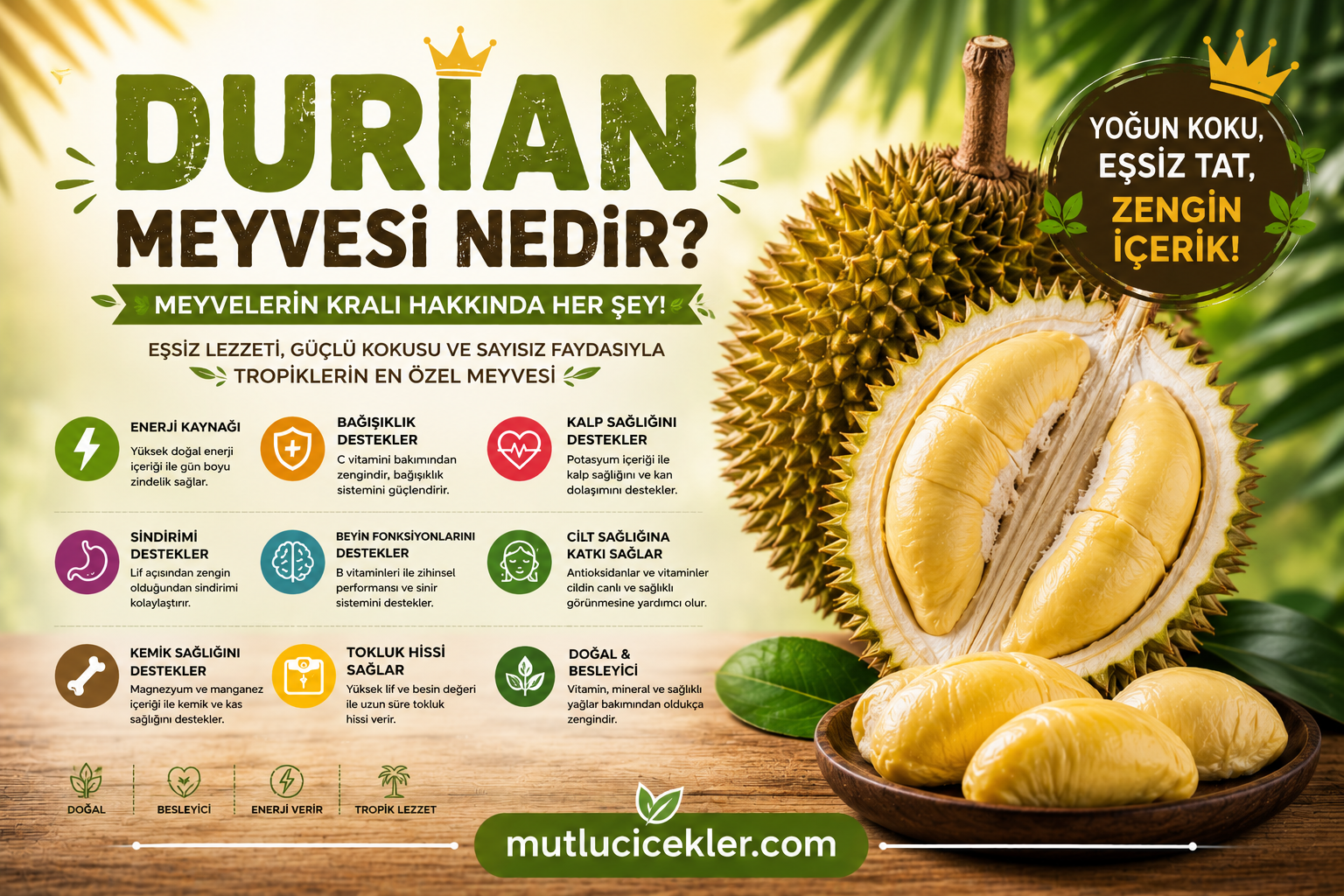 🥭 Durian Meyvesi Nedir? Durian Meyvesi Faydaları Nelerdir?