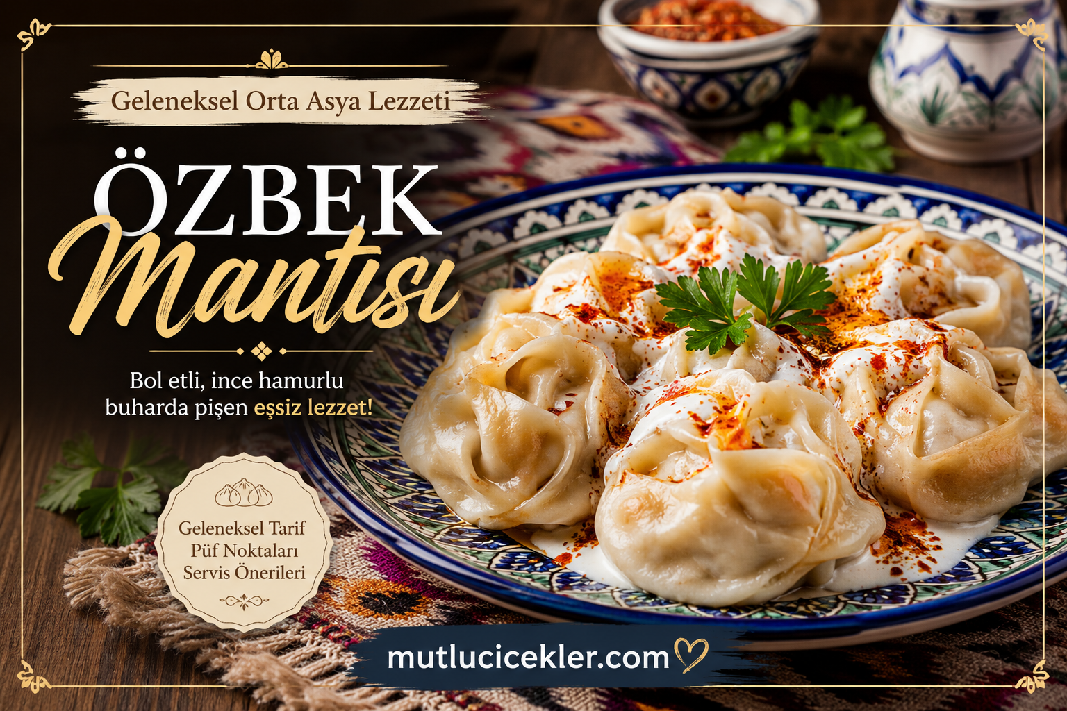 Özbek Mantısı Tarifi 🥟 | Geleneksel Orta Asya Lezzeti