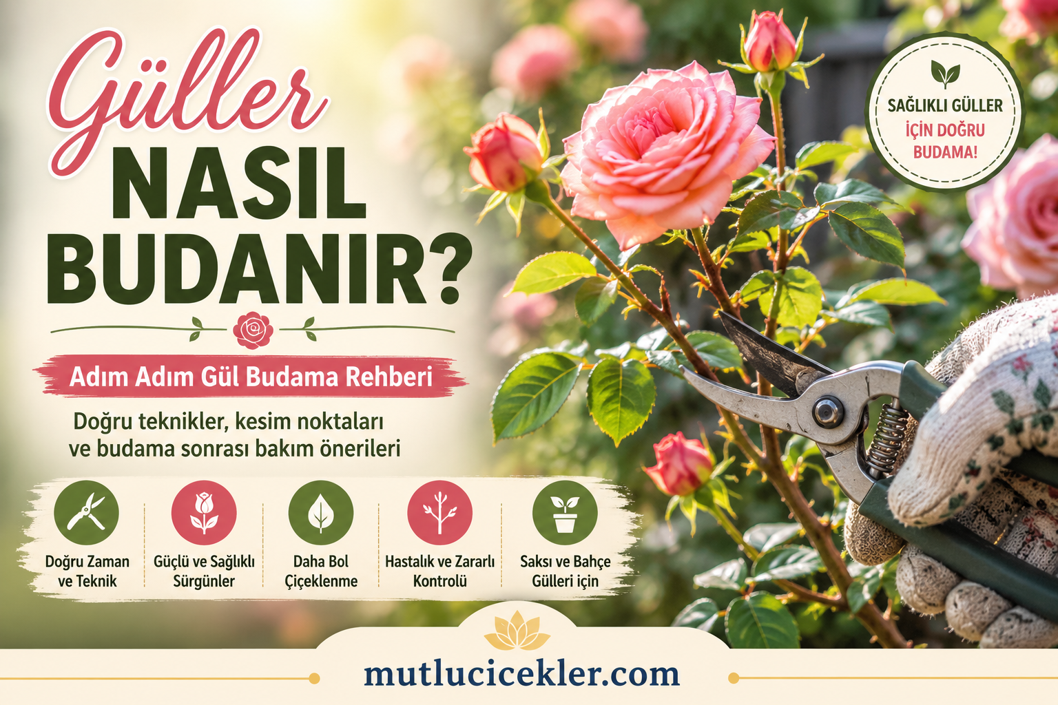 Güller Nasıl Budanır? Adım Adım Gül Budama Rehberi