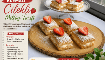 Kremalı Çilekli Milföy Tarifi