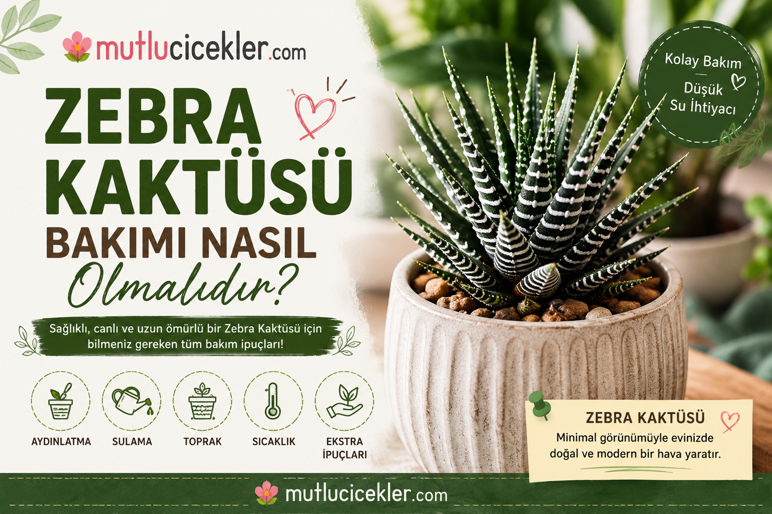 Zebra Kaktüsü Bakımı Nasıl Olmalıdır? 🌿 🌵
