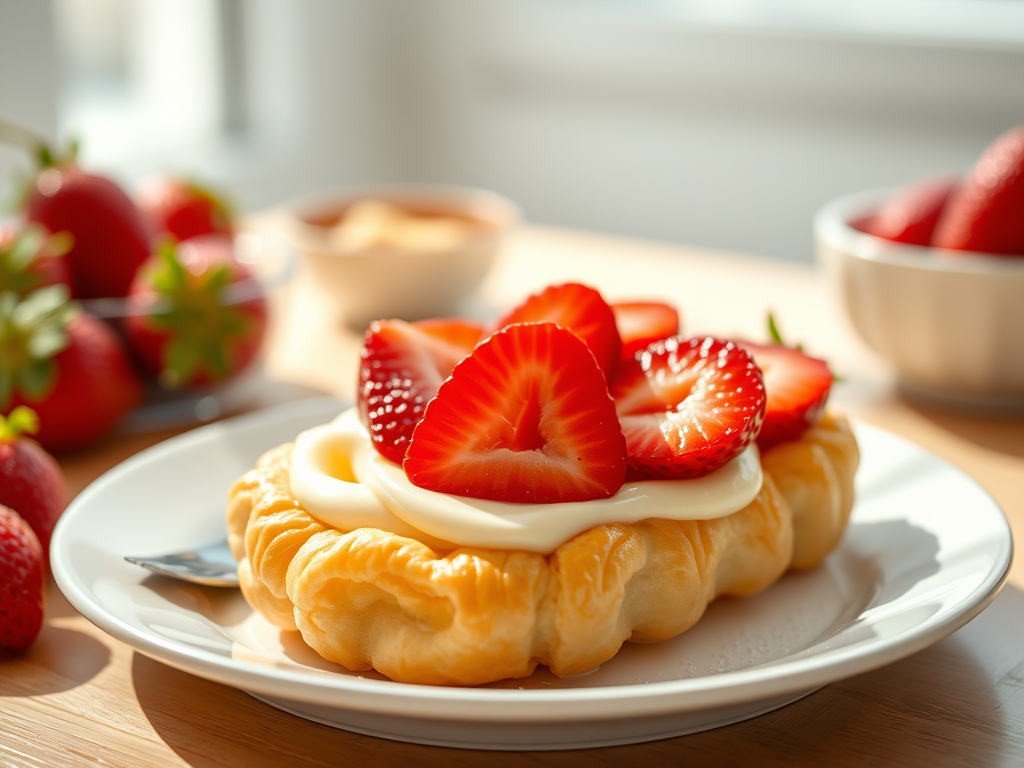 Kremalı Çilekli Milföy Tarifi