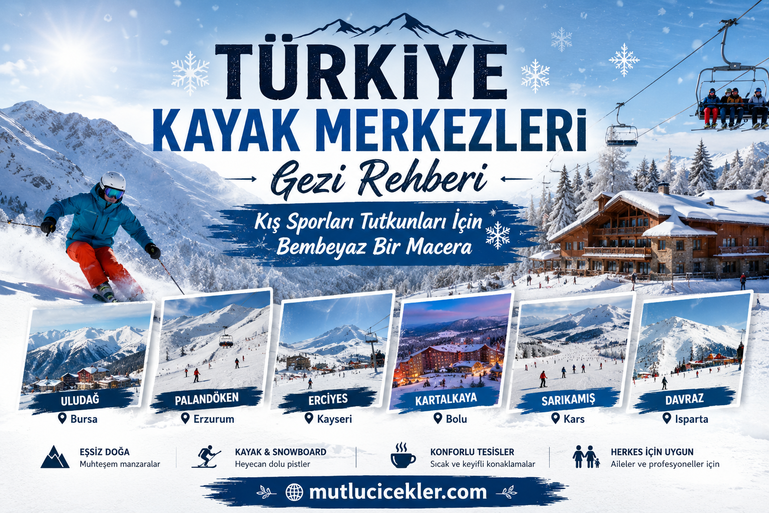 Türkiye Kayak Merkezleri Gezi Rehberi: Kış Sporları Tutkunları İçin Bembeyaz Bir Macera