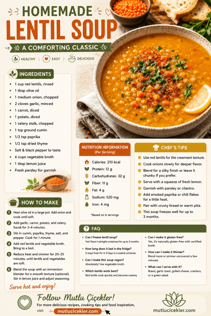 Homemade Lentil Soup Recipe