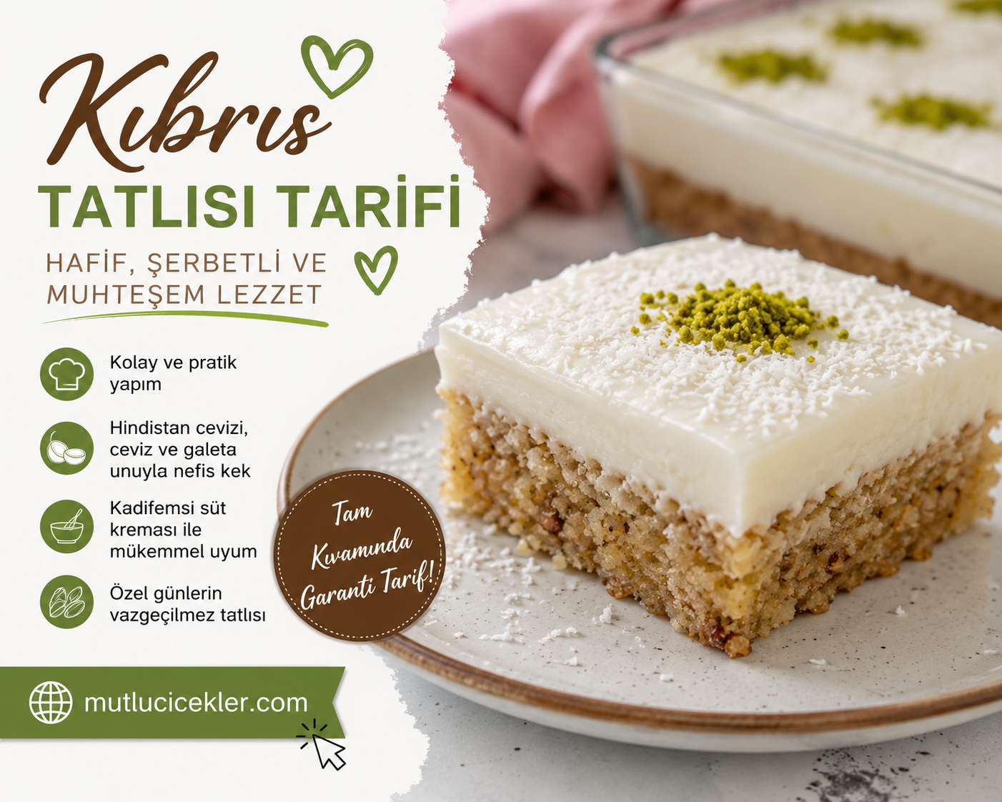 Kıbrıs Tatlısı Tarifi: Hafif, Şerbetli ve Muhteşem Lezzet