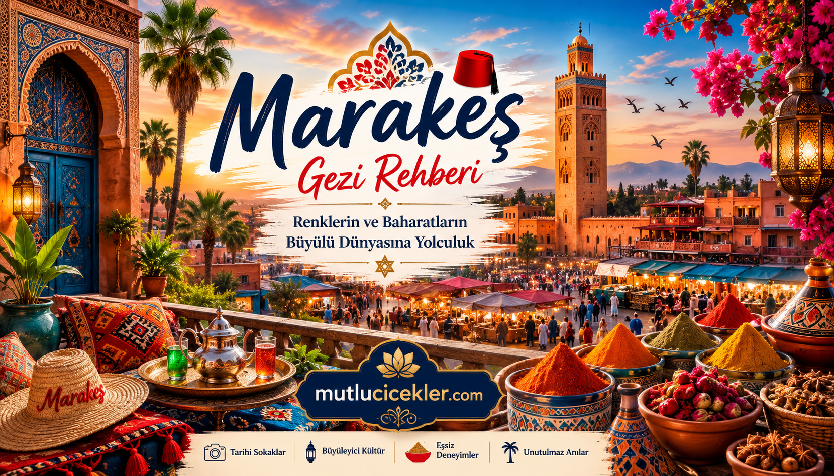 Marakeş Gezi Rehberi: Renklerin ve Baharatların Büyülü Dünyasına Yolculuk