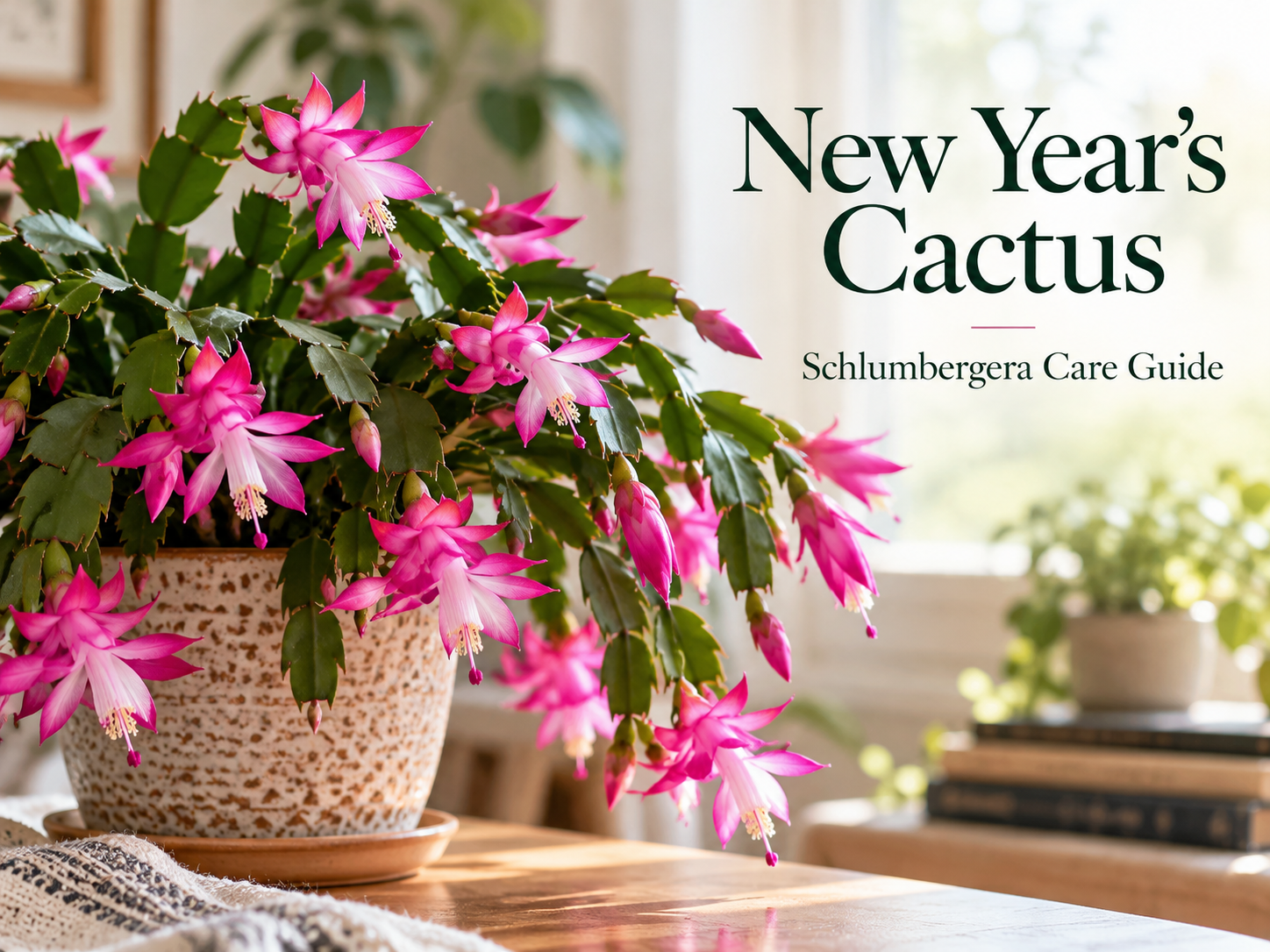 New Year’s Cactus Care Guide: Schlumbergera Light, Water & Blooms