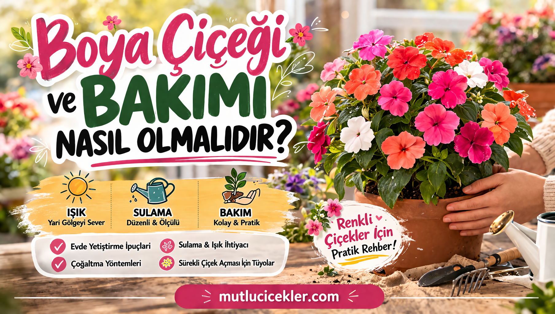 🌺 Boya Çiçeği ve Bakımı Nasıl Olmalıdır? Evde Boya Çiçeği Yetiştirme Rehberi