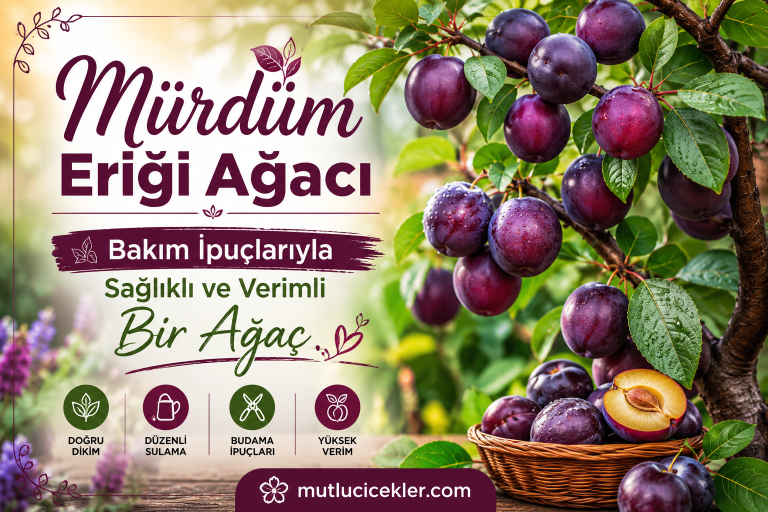 🌳 Mürdüm Eriği Ağacı: Bakım İpuçlarıyla Sağlıklı ve Verimli Bir Ağaç