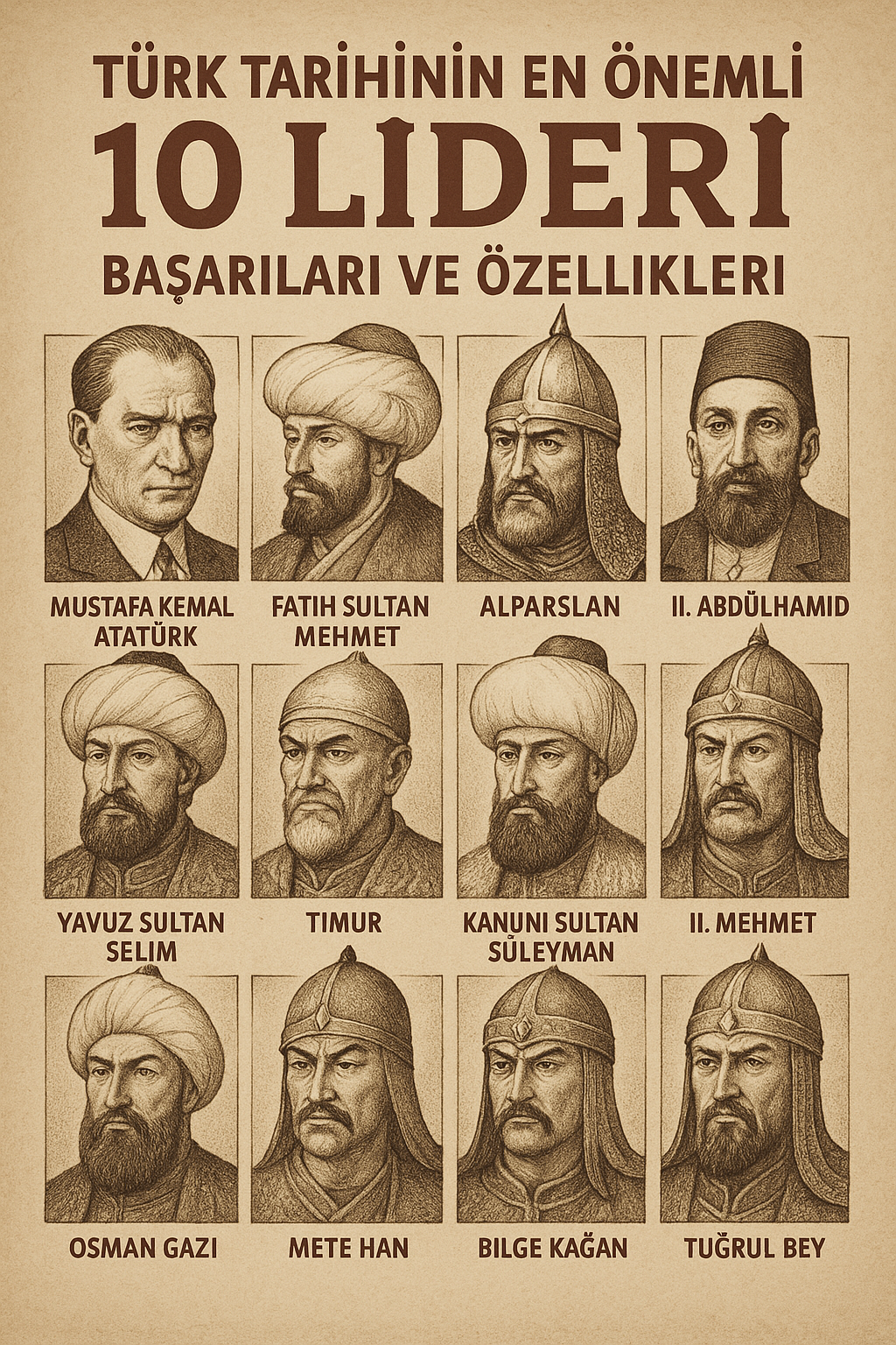 Türk Tarihinin En Önemli 10 Lideri: Başarıları ve Özellikleri