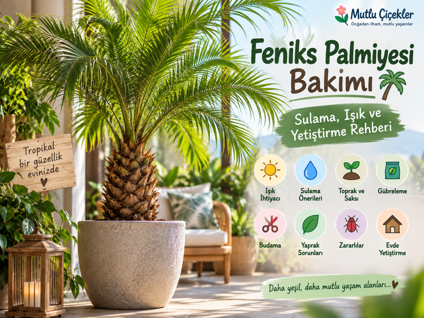 Feniks Palmiyesi Bakımı: Sulama, Işık ve Yetiştirme Rehberi