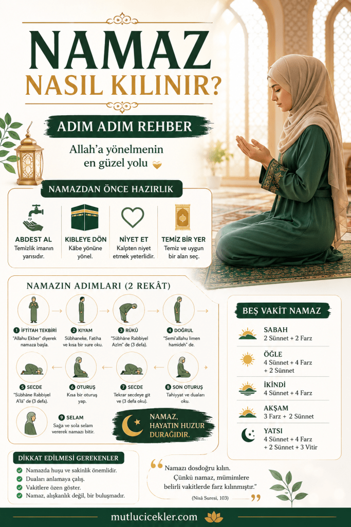 Namaz nasıl kılınır adım adım rehber
