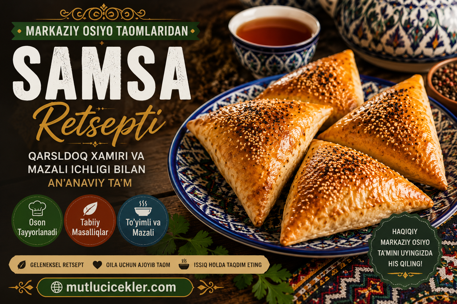 Markaziy Osiyo Taomlari: Samsa Retsepti